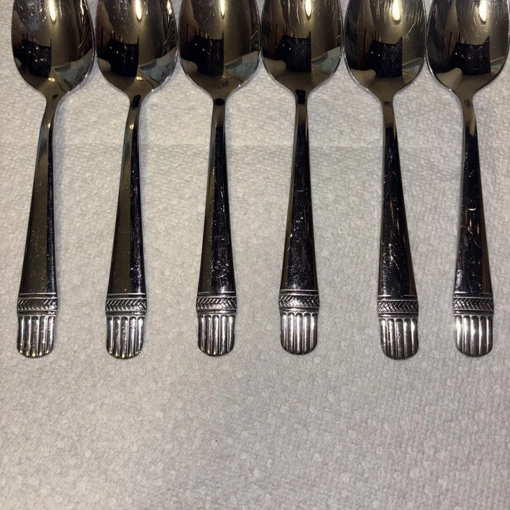 Heritage Mint Ltd DALESCROFT Stainless Flatware - Lot of 6 Place Oval Soup Spoon
